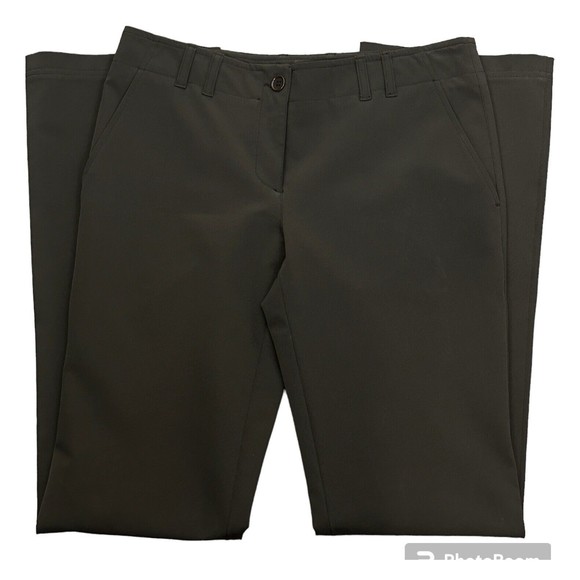 Prada Women’s Brown Nylon Straight Leg Pants Size 40 Made In Italy - Picture 1 of 13